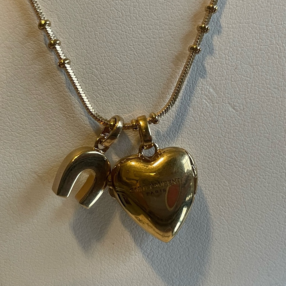 Saint Laurent Heart & Horseshoe Necklace - Picture 5 of 5